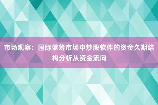 市场观察：国际蓝筹市场中炒股软件的资金久期结构分析从资金流向