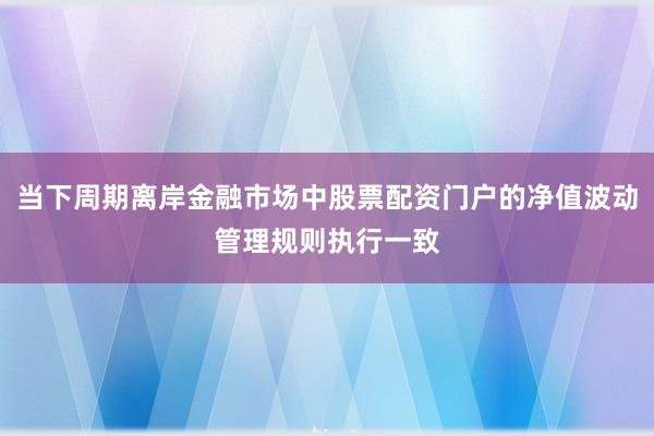 当下周期离岸金融市场中股票配资门户的净值波动管理规则执行一致
